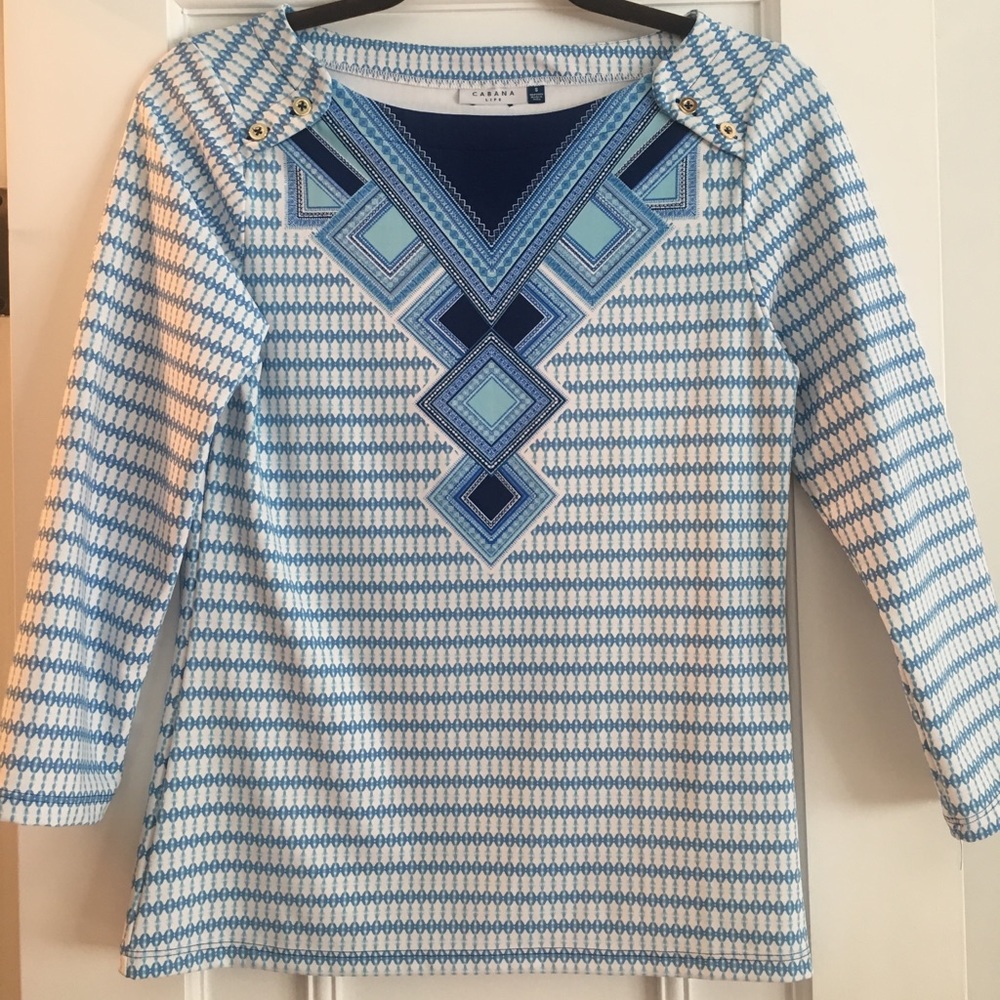 Cabana Life 3/4 sleeve top